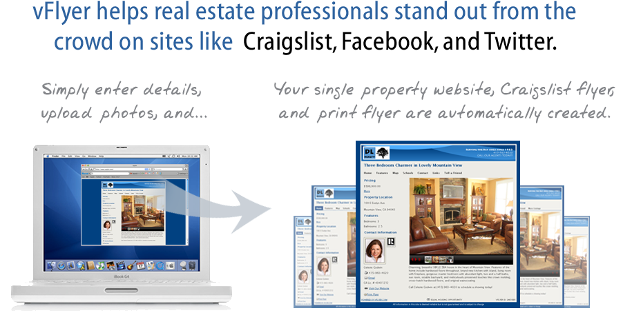 vFlyer helps real estate professionals stand out from the crowd on sites like Craigslist, Facebook, Twitter